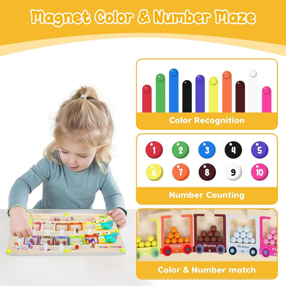 Shinzoe Magnetic Color & Number Maze Puzzle