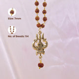 Jhanak Panchmukhi Rudraksha Trishool Mala