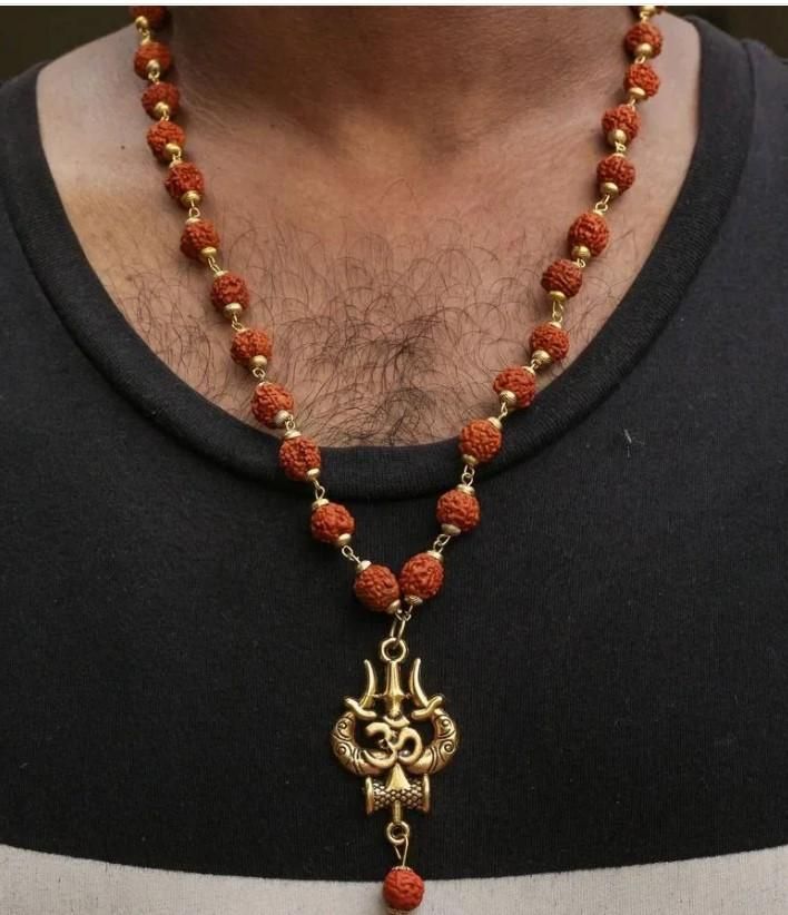 Jhanak Panchmukhi Rudraksha Trishool Mala