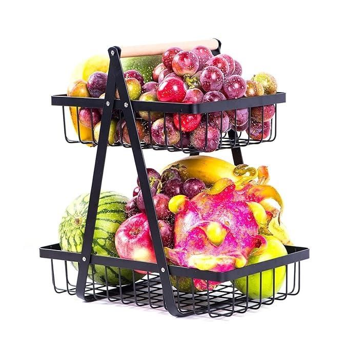 Hardwarehub 2 Tier Fruit and Vegetable Basket