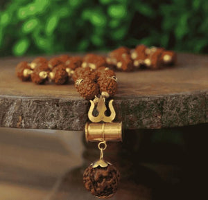 Jhanak Shiv Trishul Pendant with Rudraksha Chain