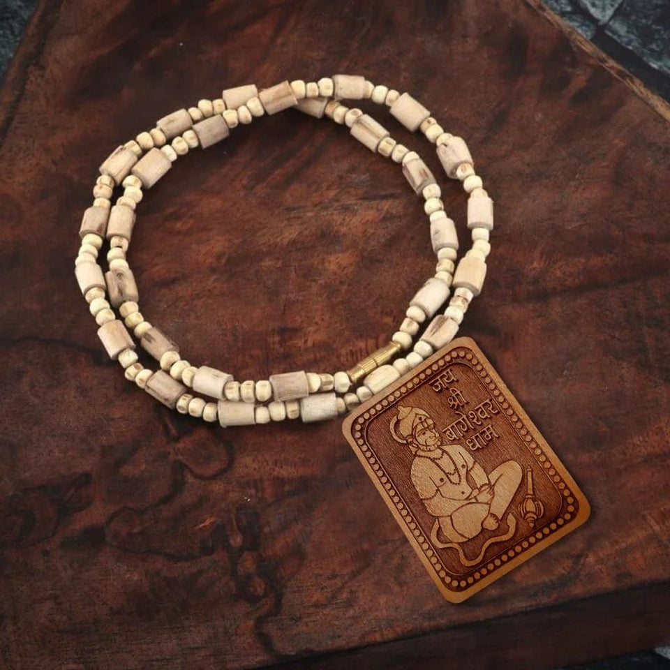 Shreeleela Bageshwar Dham Tulsi Mala and Hanumanji Locket