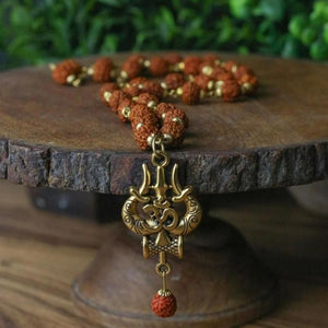 Jhanak Panchmukhi Rudraksha Trishool Mala
