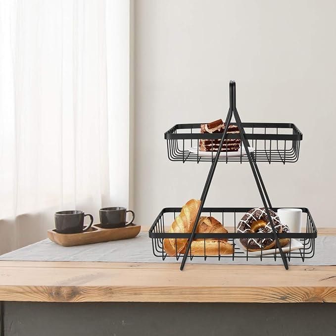 Hardwarehub 2 Tier Fruit and Vegetable Basket