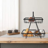 Hardwarehub 2 Tier Fruit and Vegetable Basket