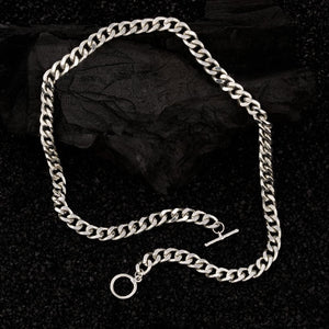 Dapper Silver Plated Cuban Style Chain For Men