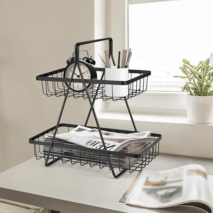 Hardwarehub 2 Tier Fruit and Vegetable Basket