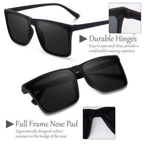 Glamit Polarized Retro Square Sunglasses