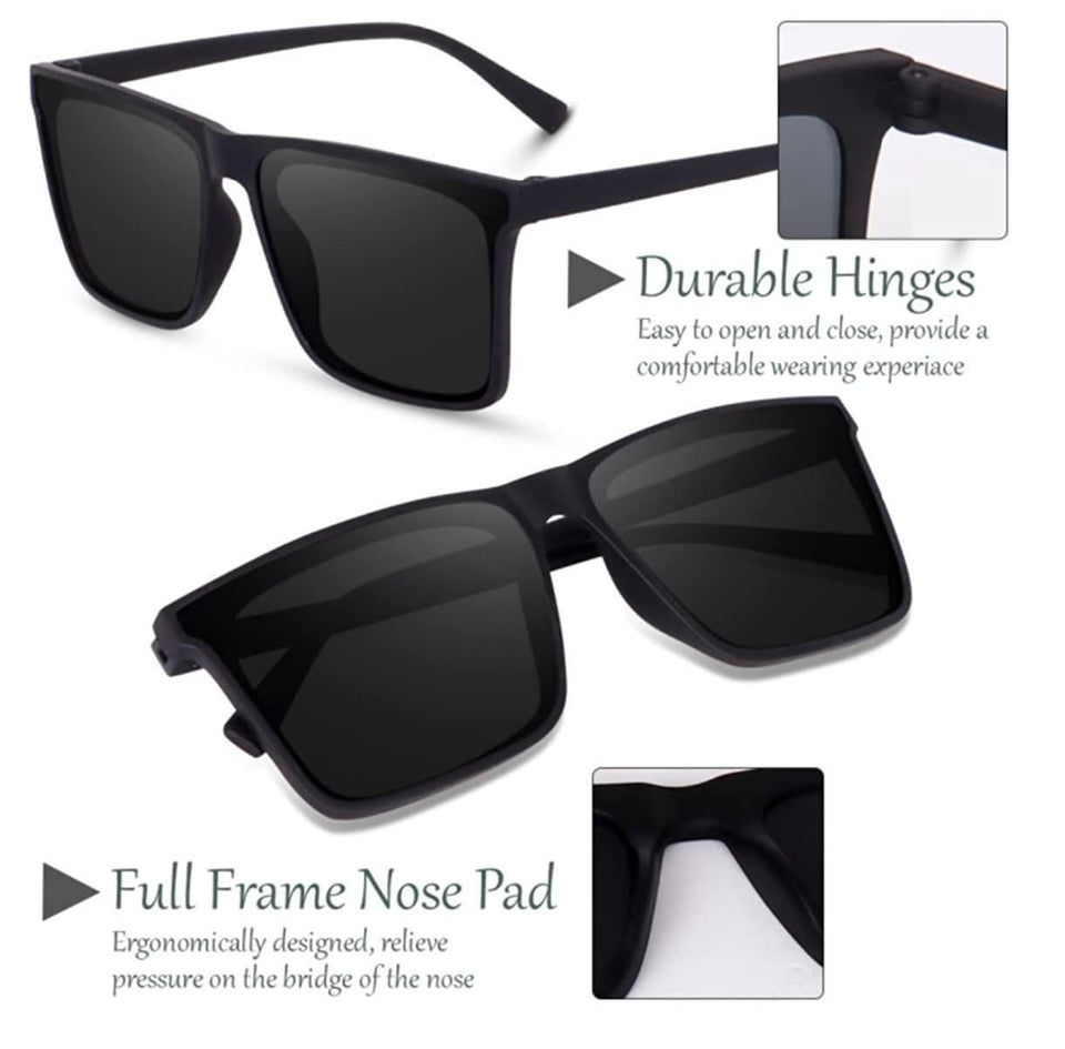 Glamit Polarized Retro Square Sunglasses