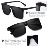 Glamit Polarized Retro Square Sunglasses