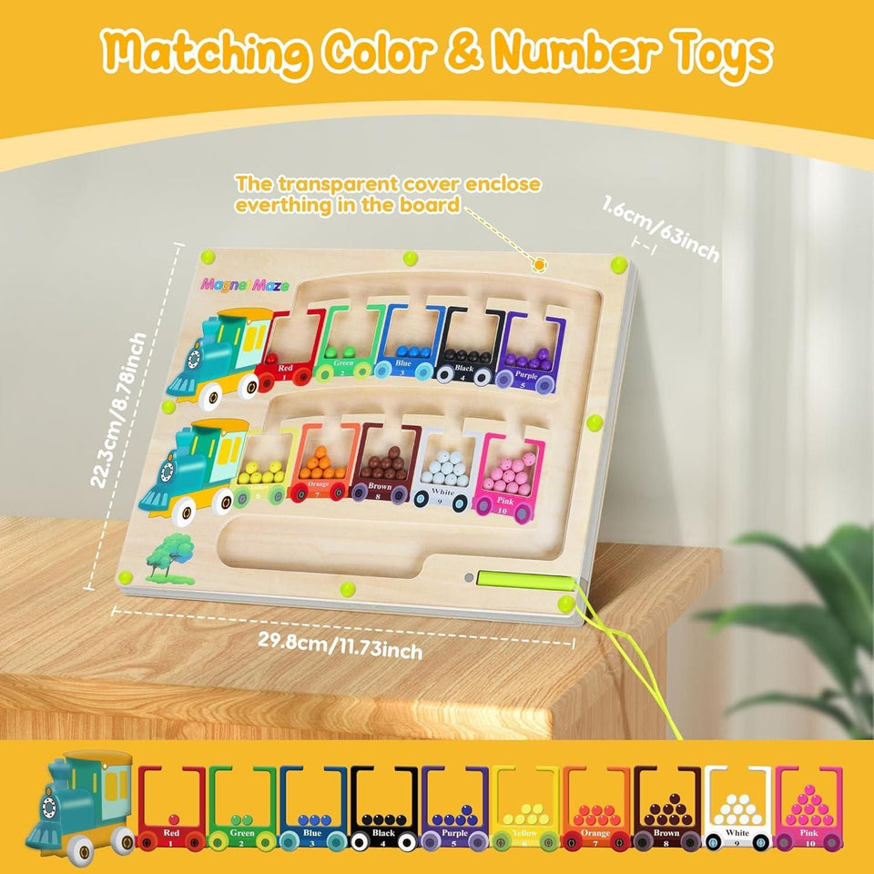 Shinzoe Magnetic Color & Number Maze Puzzle